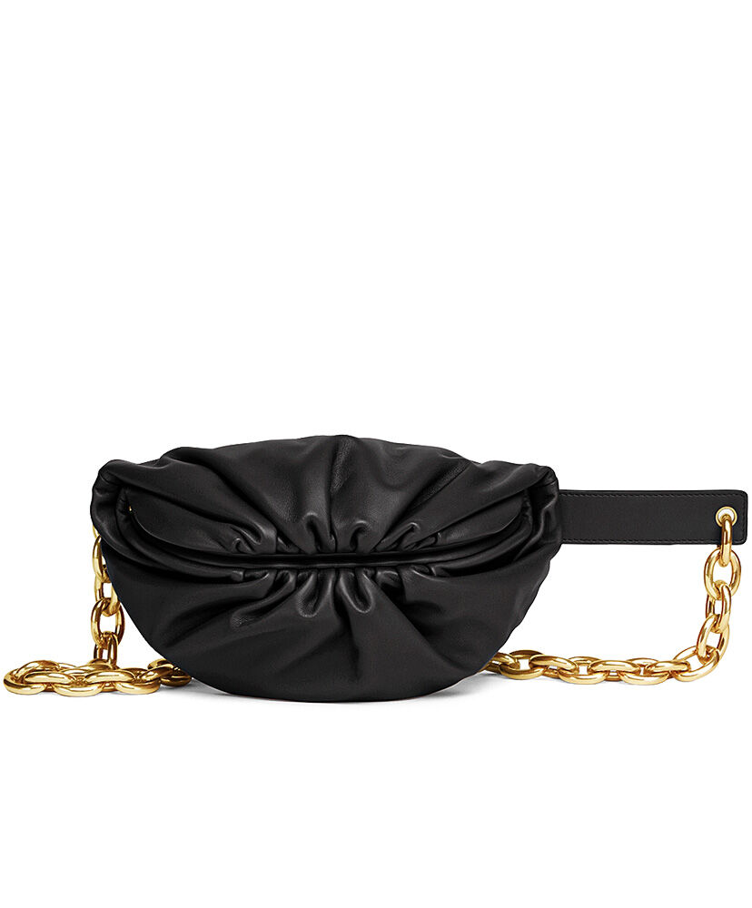 Bottega Veneta The Belt Chain Pouch Clutch Nappa Black